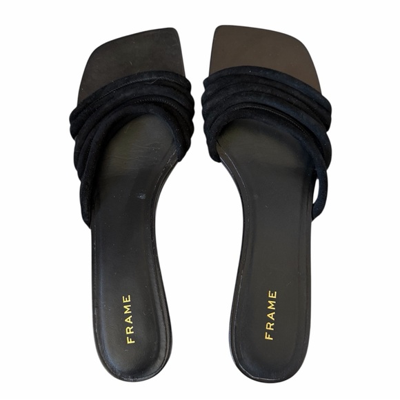 Frame Denim Shoes - EUC Frame Denim Women's Black Sandals SIZE 40